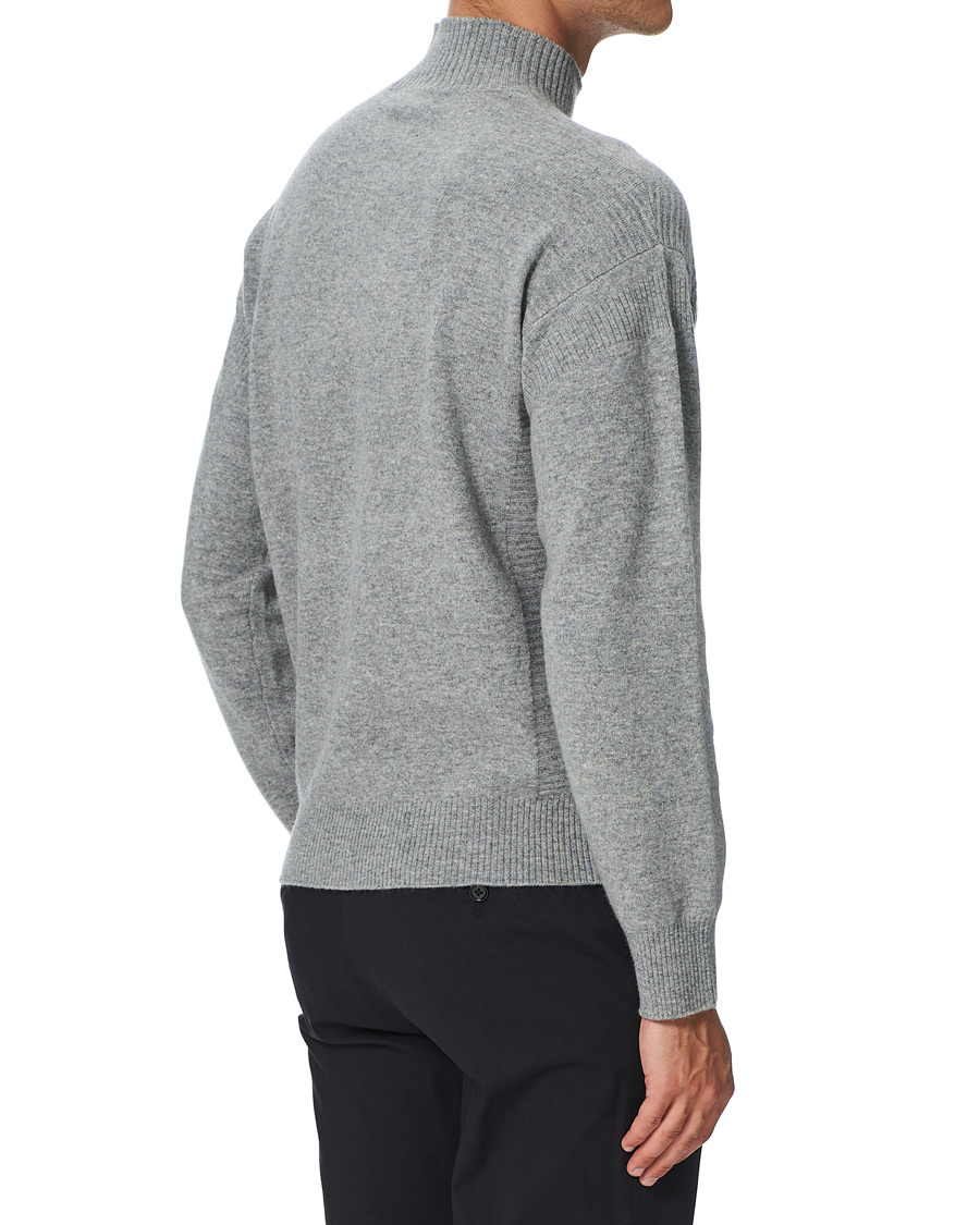 Herre | Trøjer | Z Zegna | Recycled Wool/Cashmere Mock Neck Light Grey
