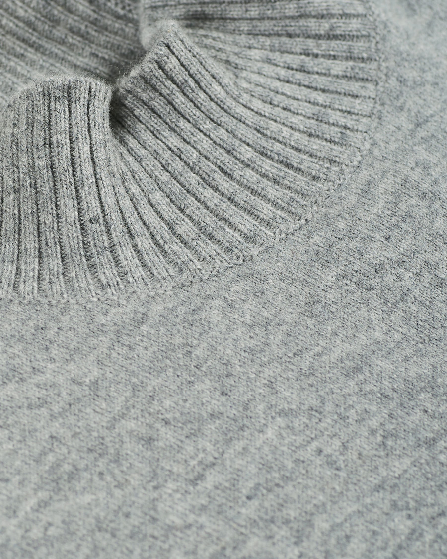 Herre | Trøjer | Z Zegna | Recycled Wool/Cashmere Mock Neck Light Grey