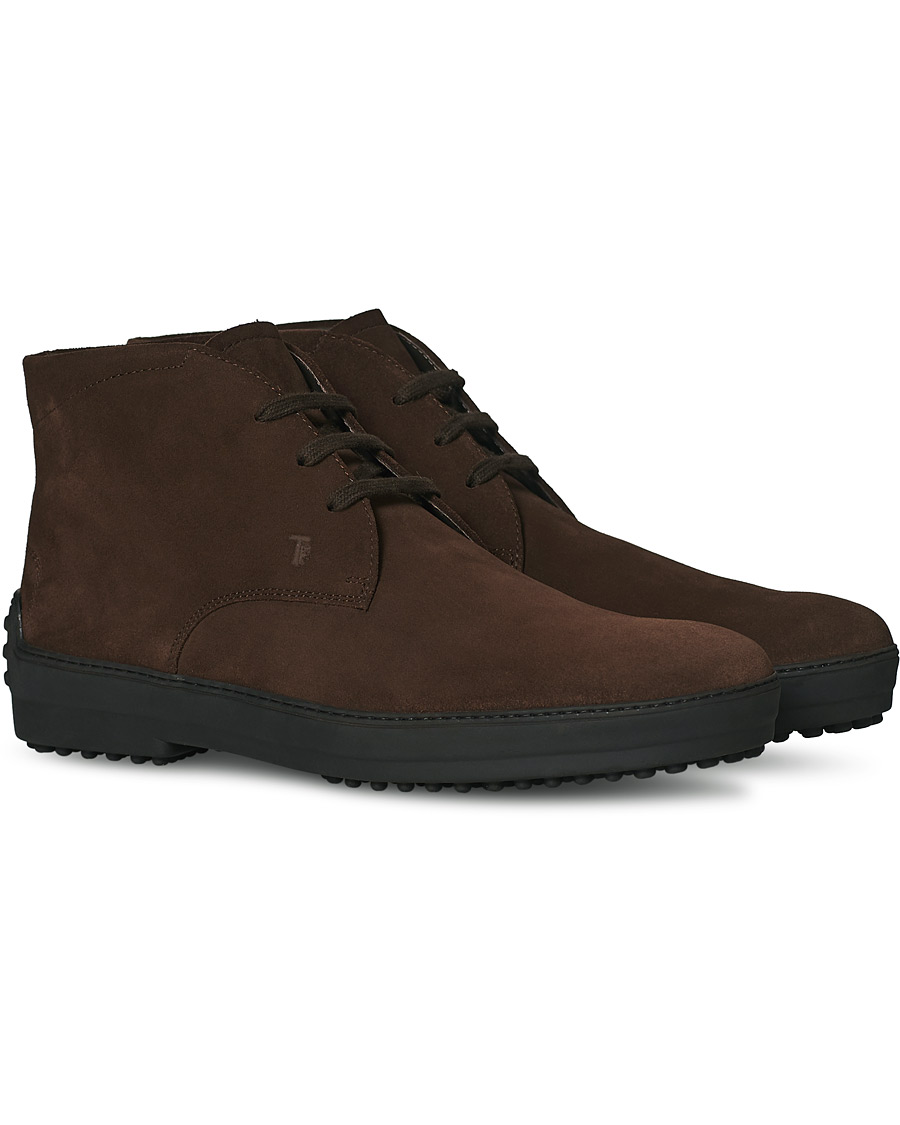 Herre | Tod's Winter Gommini Boots Dark Brown Suede | Tod's | Winter Gommini Boots Dark Brown Suede