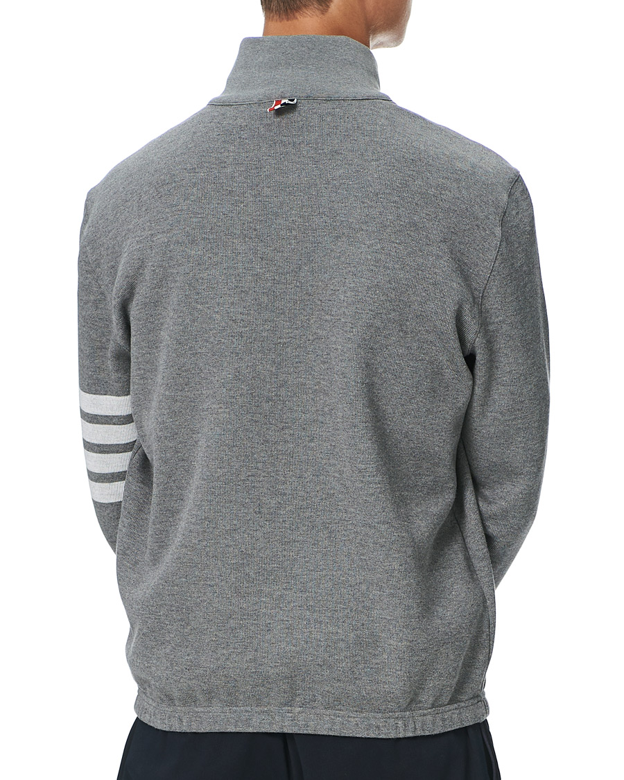 Herre | Trøjer | Thom Browne | Funnel Neck Half Zip Sweater Medium Grey