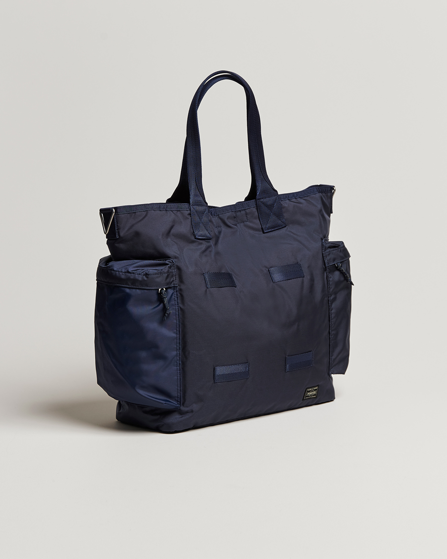 Porter-Yoshida & Co. Force 2Way Tote Bag Navy Blue - CareOfCarl.dk