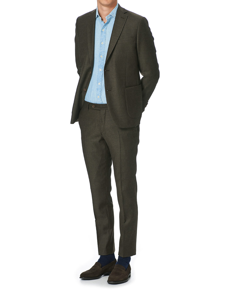 Herre | Blazere & jakker | Morris | Archie Flannel Suit Blazer Brown