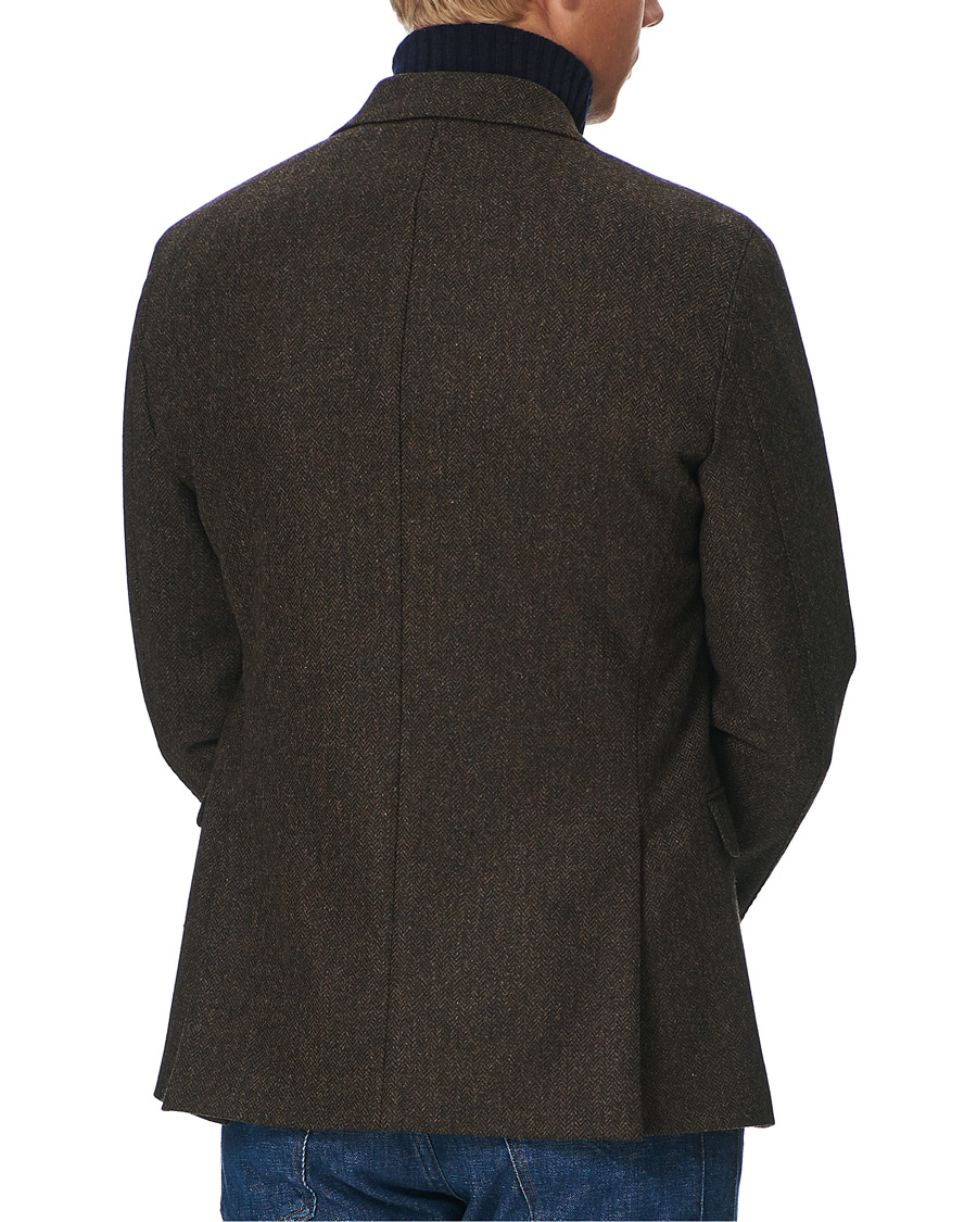 Herre | Blazere & jakker | Oscar Jacobson | Fogerty Moon Herringbone Tweed Blazer Brown