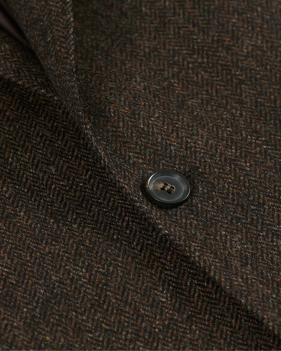 Herre | Blazere & jakker | Oscar Jacobson | Fogerty Moon Herringbone Tweed Blazer Brown