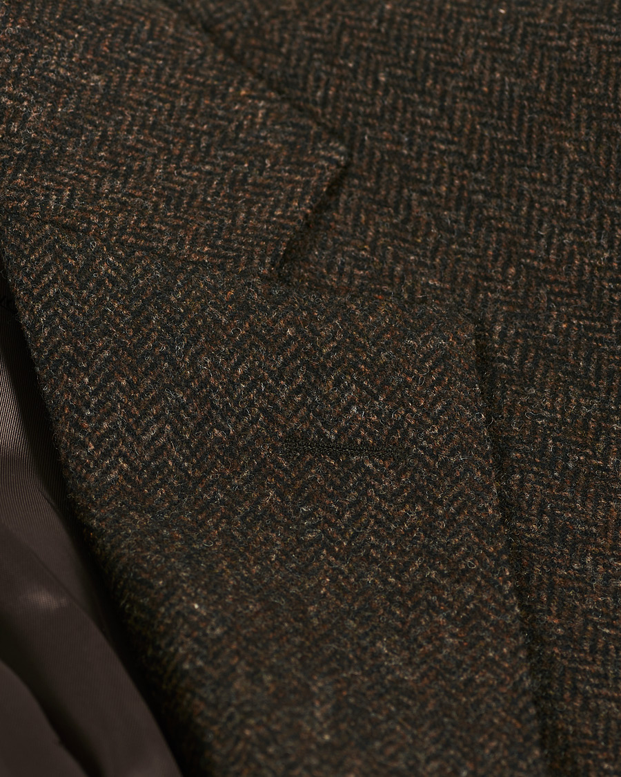 Herre | Blazere & jakker | Oscar Jacobson | Fogerty Moon Herringbone Tweed Blazer Brown