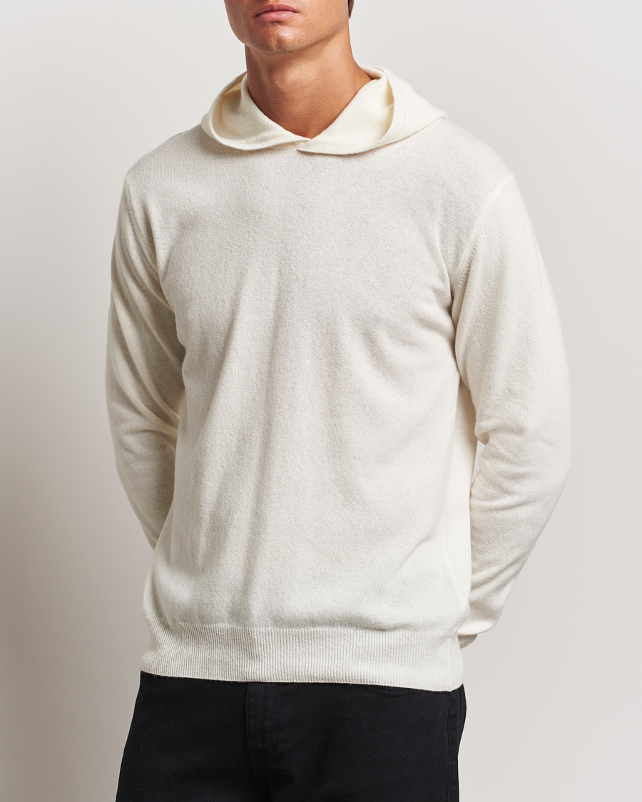 Herre | Hættetrøjer | Oscar Jacobson | Pascal Wool/Cashmere Hoodie Creme