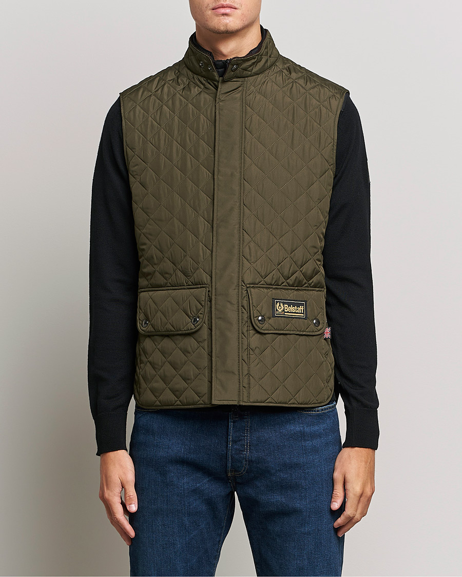 Herre | Veste | Belstaff | Waistcoat Quilted Faded Olive