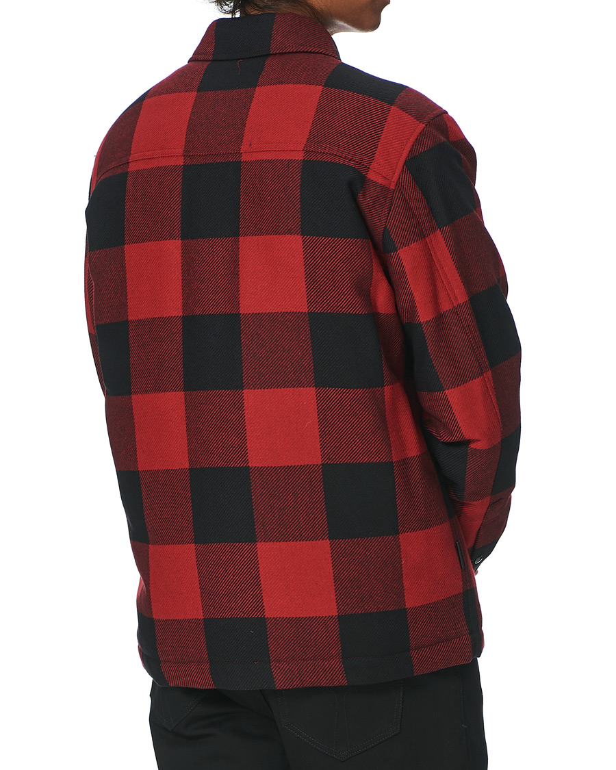 Herre | Skjorter | Woolrich | Alaskan Wool Padded Check Overshirt Red Buffalo