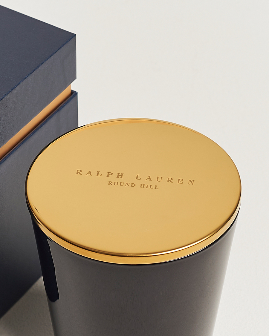 Herre | Ralph Lauren Home | Ralph Lauren Home | Round Hill Single Wick Candle Navy/Gold