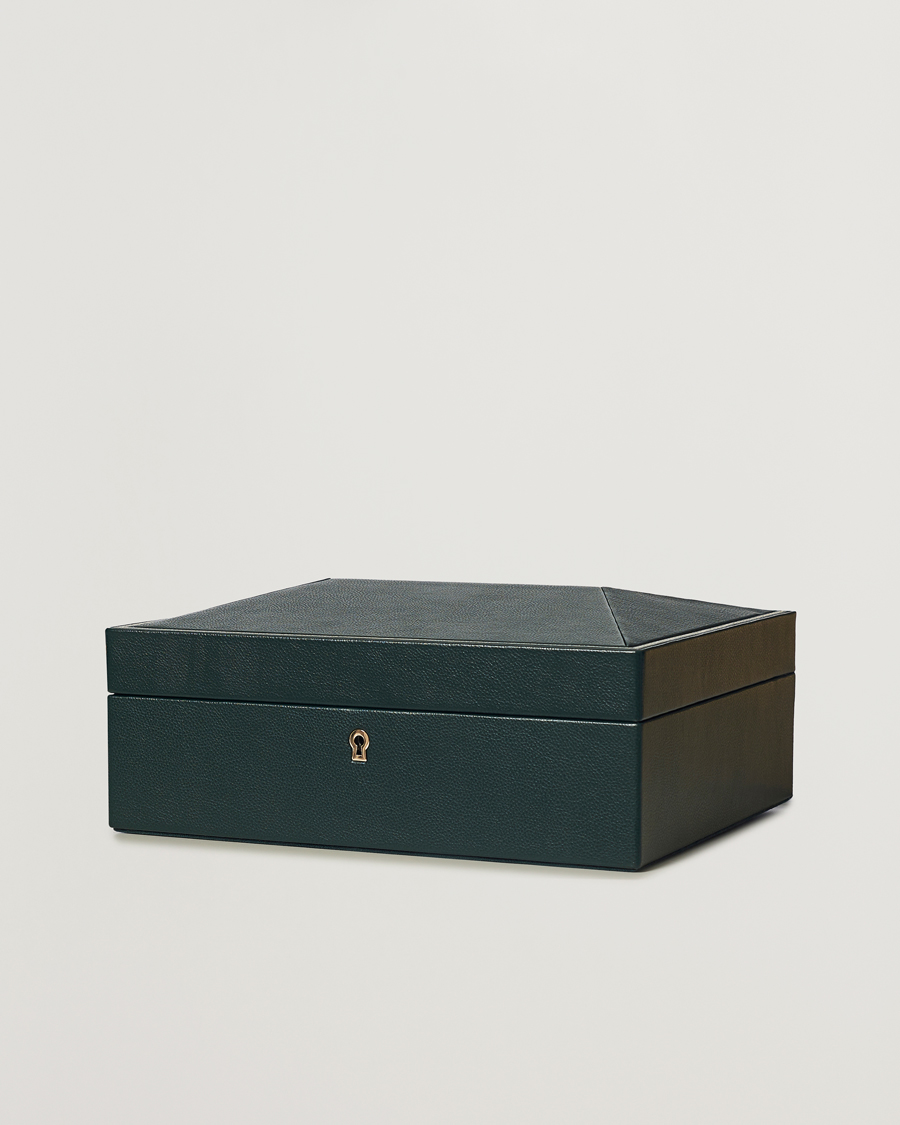 Herre |  | WOLF | British Racing Green 8 Piece Watch Box