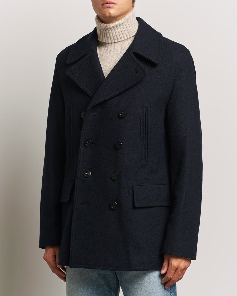 Herre | Efterårsjakker | Gloverall | Churchill Reefer Peacoat Navy