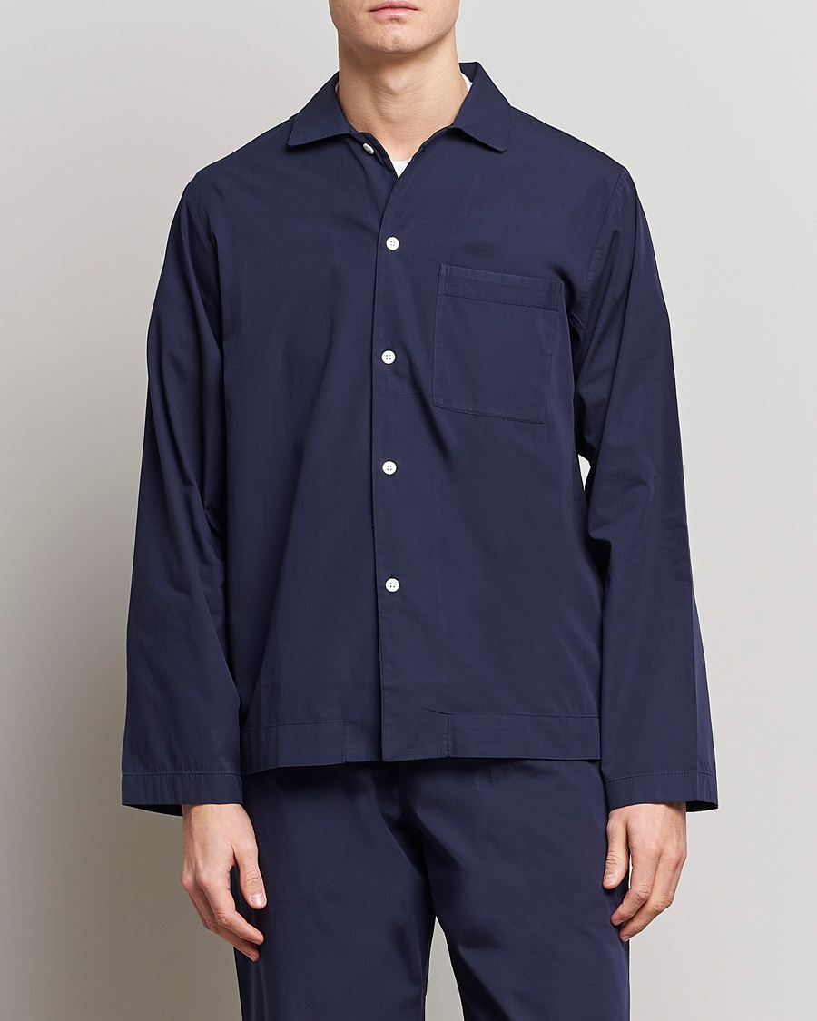 Herre | Tøj | Tekla | Poplin Pyjama Shirt True Navy