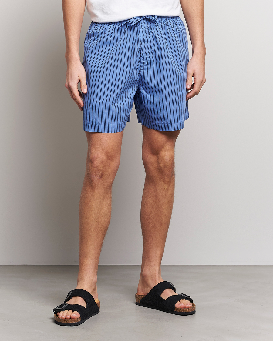 Herre | Tøj | Tekla | Poplin Pyjama Shorts Boro Stripes