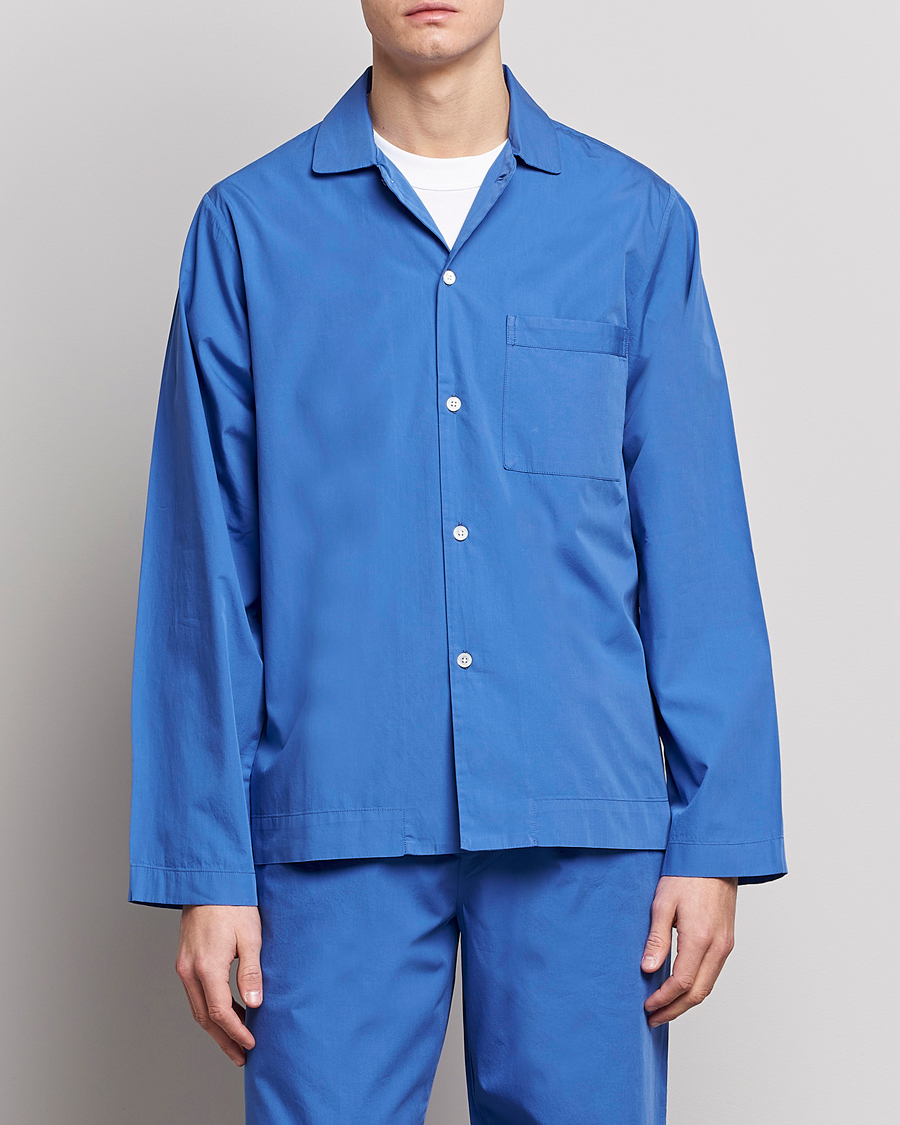 Herre | Tøj | Tekla | Poplin Pyjama Shirt Royal Blue