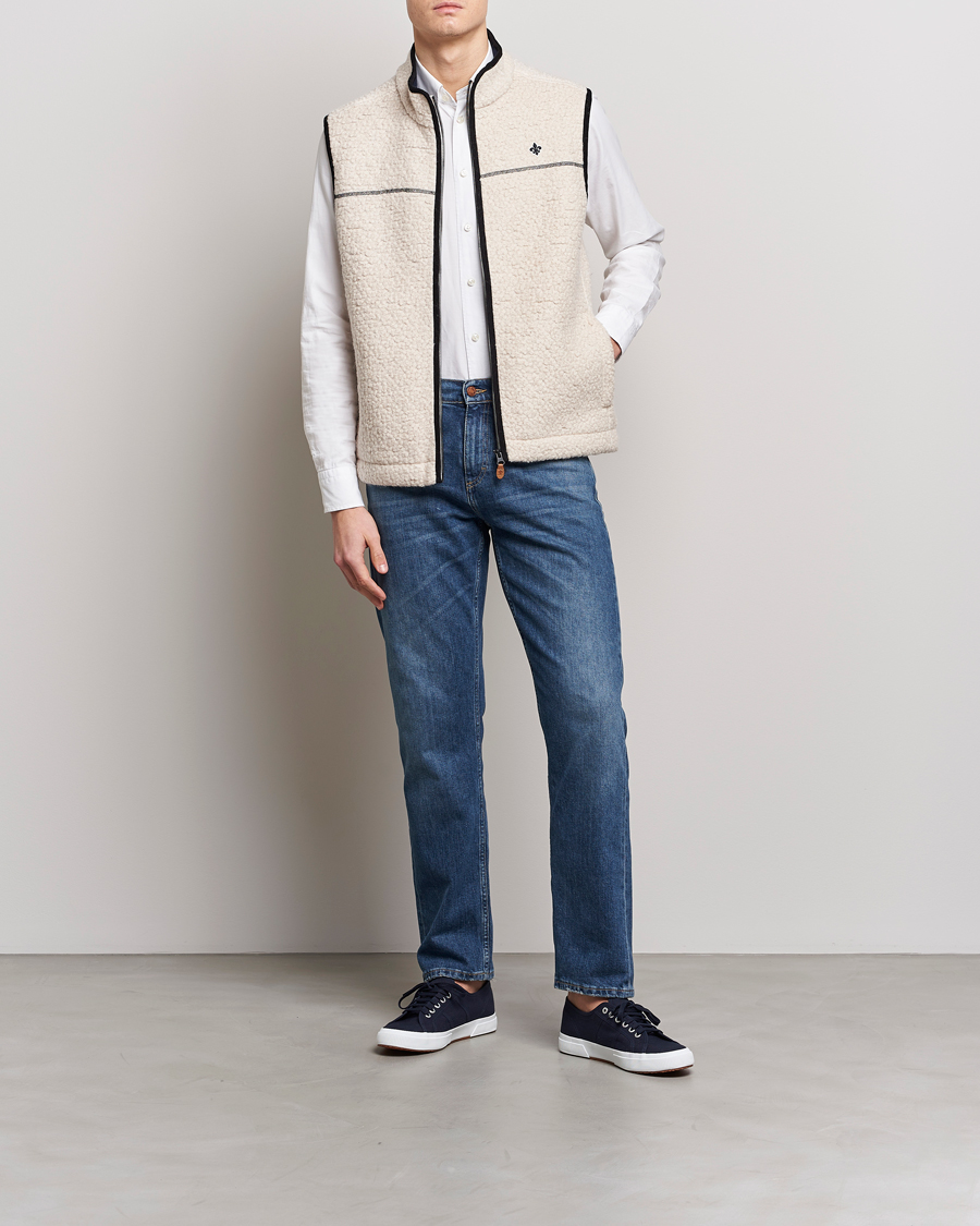 Herre | Veste | Morris | Whitfield Pile Vest White