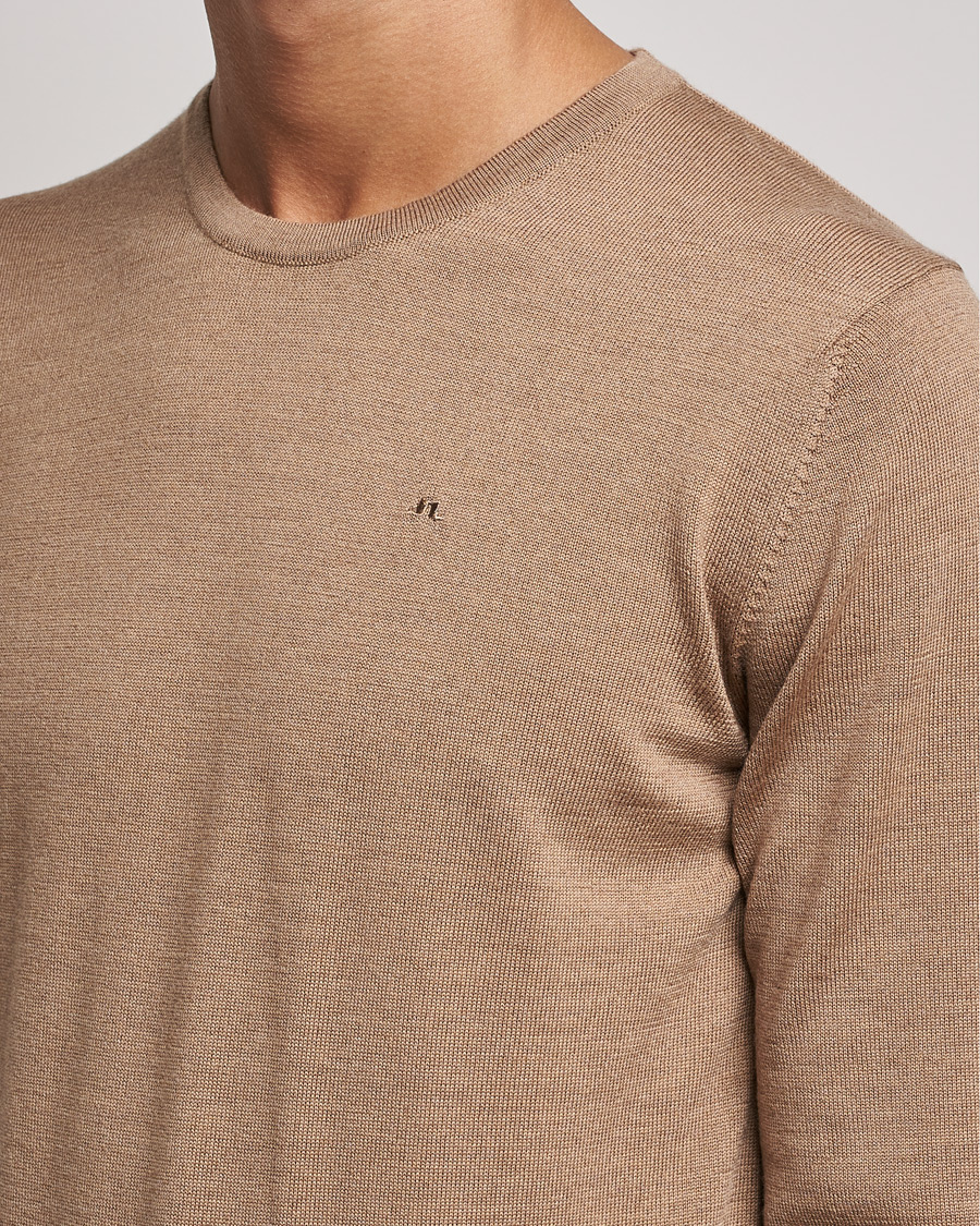Herre | Trøjer | J.Lindeberg | Lyle True Merino Crew Neck Pullover Tiger Brown