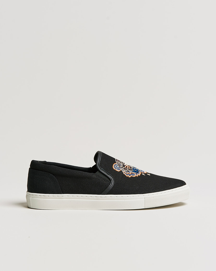 Herre | KENZO Tiger Slip On Sneaker Black | KENZO | Tiger Slip On Sneaker Black