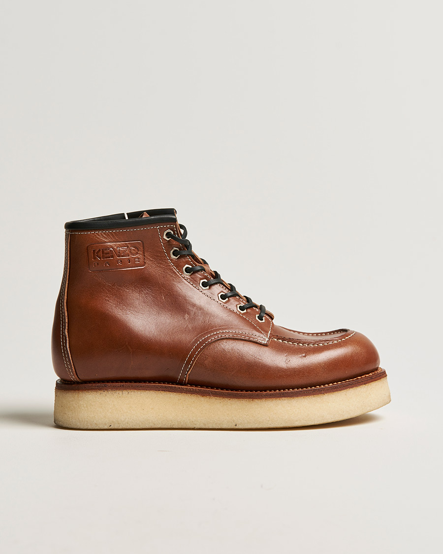 Brun Skrøbelig Bedre KENZO Yama Lace Up Boots Dark Camel - CareOfCarl.dk