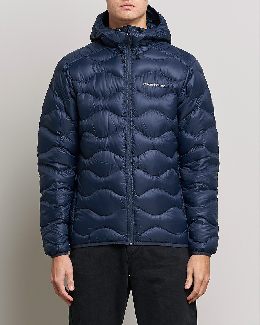 Herre | Dunjakker | Peak Performance | Helium Down Hooded Jacket Blue Shadow