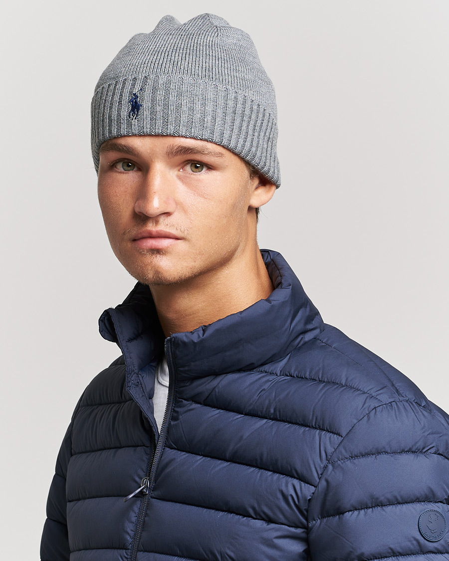 Herre |  | Polo Ralph Lauren | Merino Beanie Fawn Grey Heather