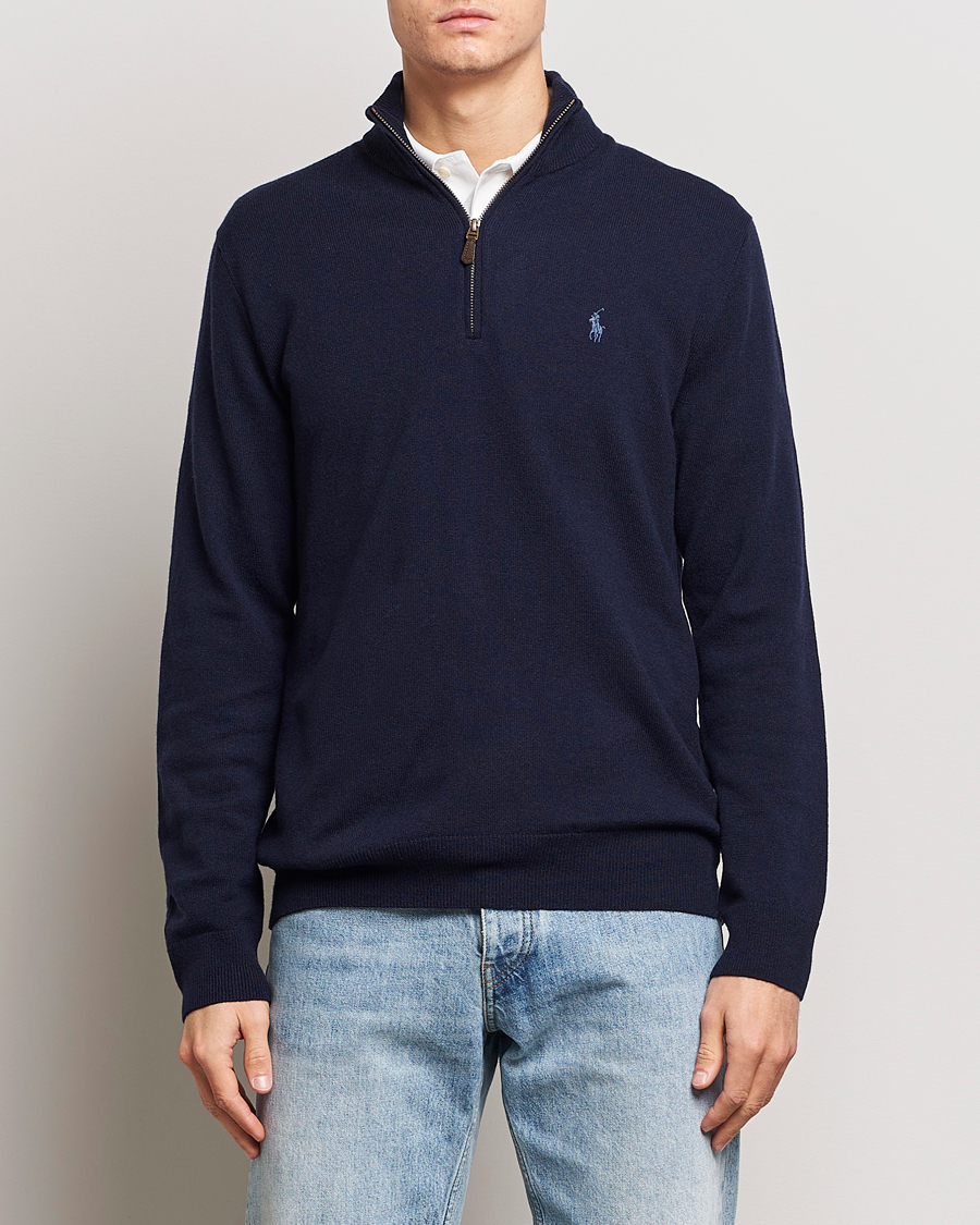 Herre |  | Polo Ralph Lauren | Merino Half-Zip Sweater Hunter Navy