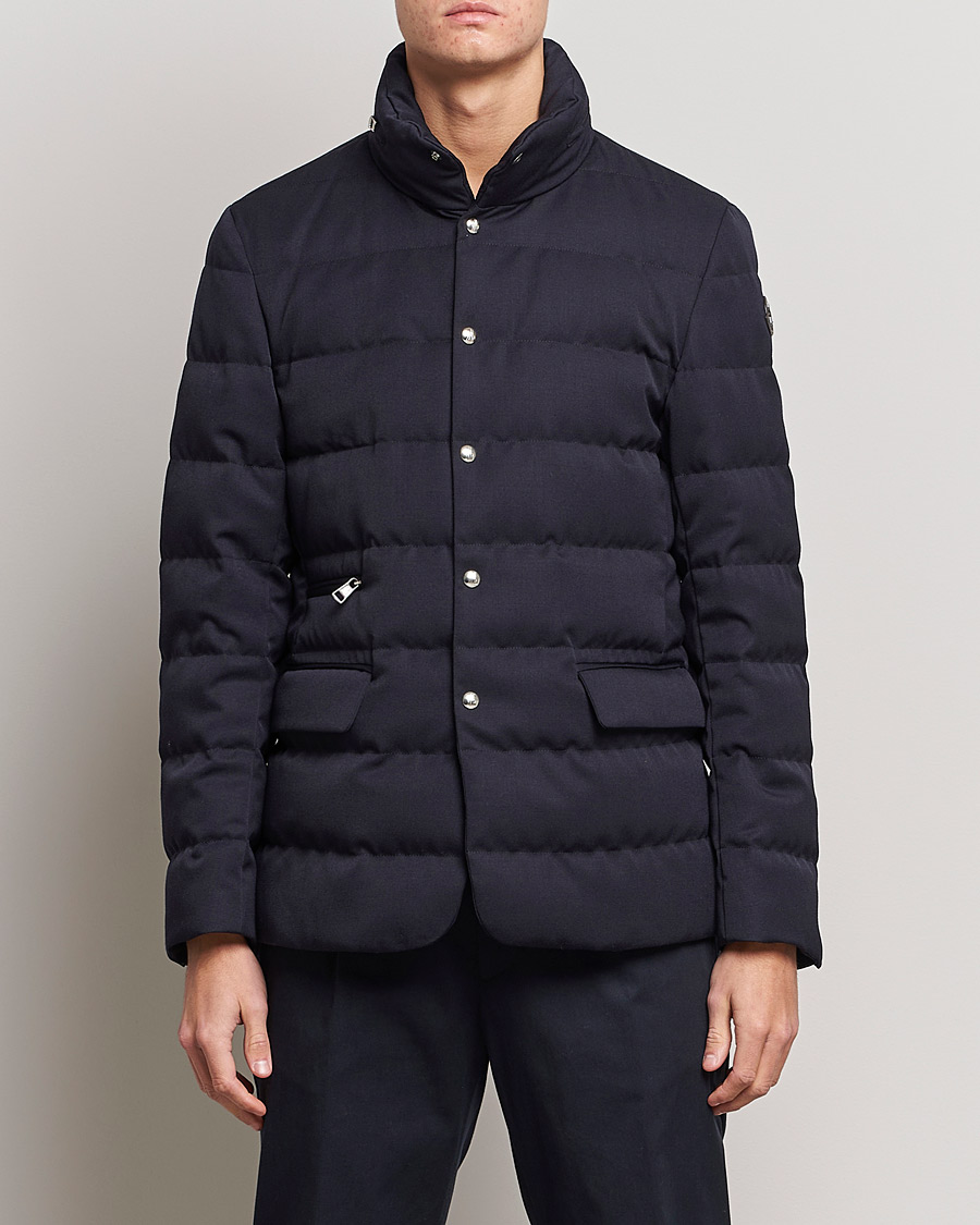 moncler bess down blazer navy