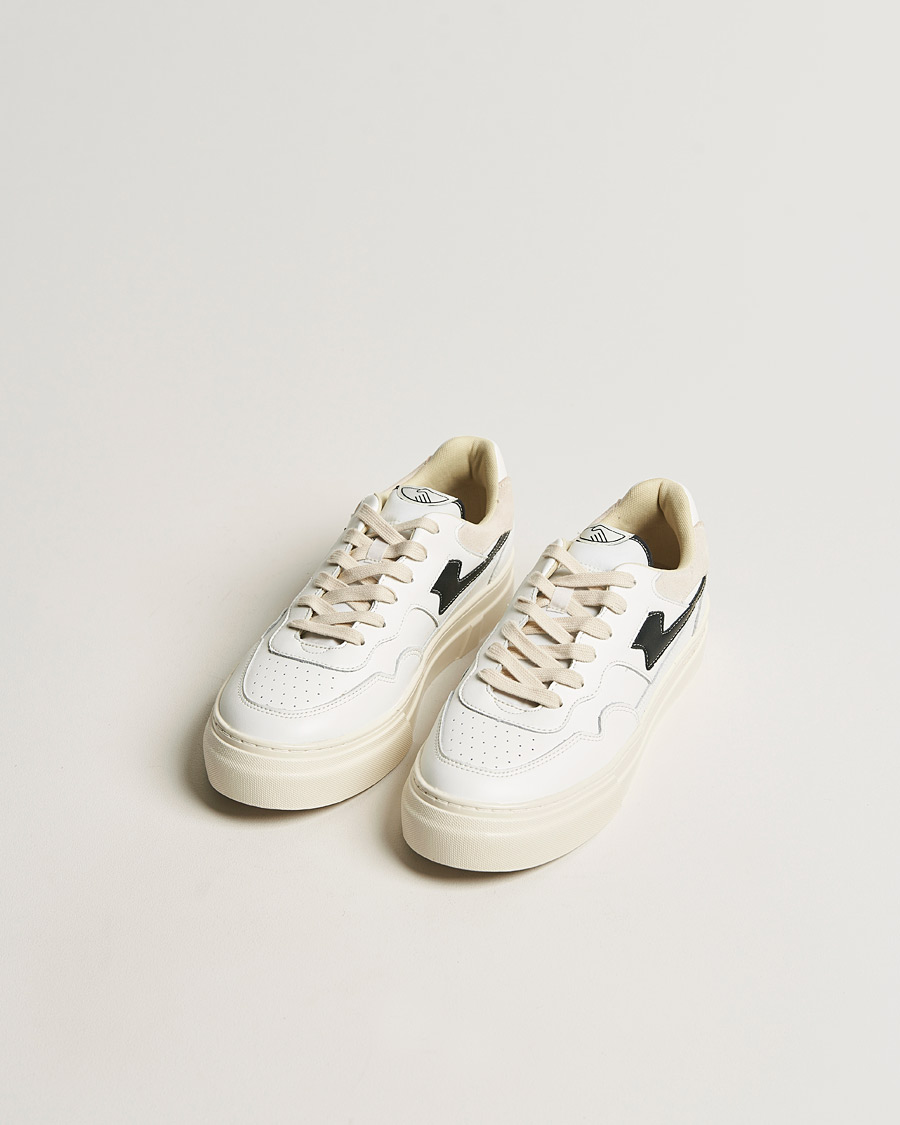 Herre | Stepney Workers Club | Stepney Workers Club | Pearl S-Strike Leather Sneaker White Black