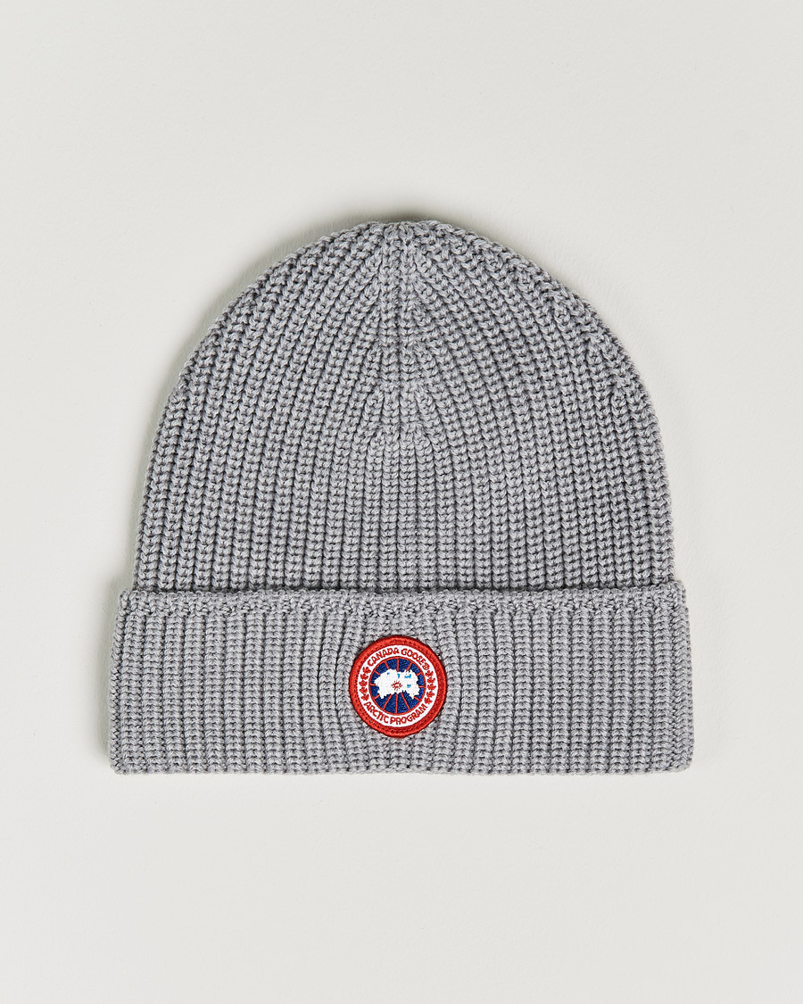 Herre | Canada Goose Arctic Disc Rib Toque Heather Grey | Canada Goose | Arctic Disc Rib Toque Heather Grey