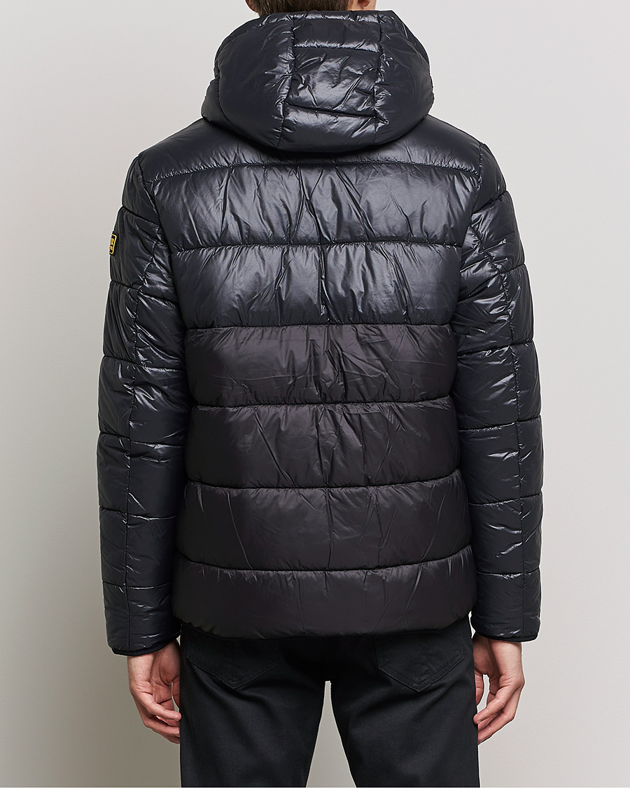 Barbour International Balfour Hooded Quilted Jacket Black CareOfCarl