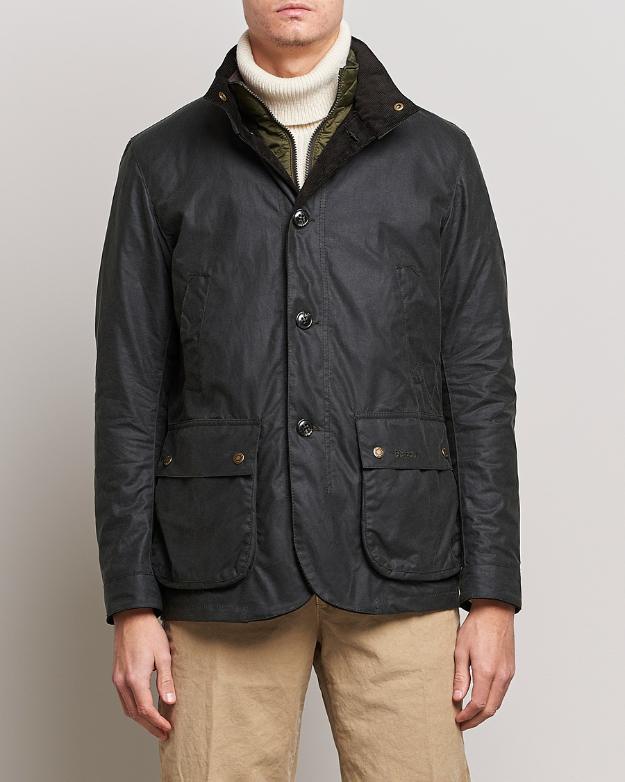 Barbour century discount wax jacket sage