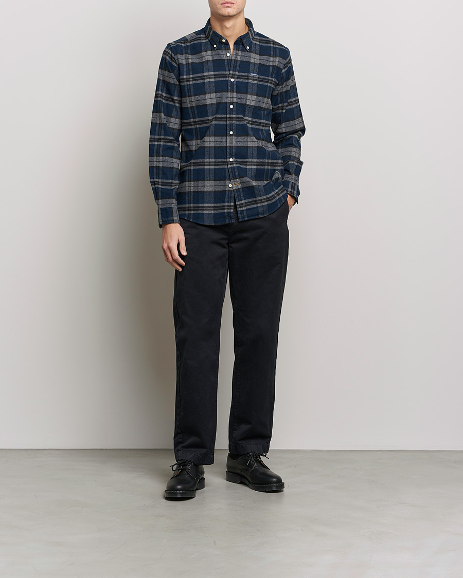 Barbour Lifestyle Betsom Flannel Check Shirt Grey Marl - CareOfCarl.dk