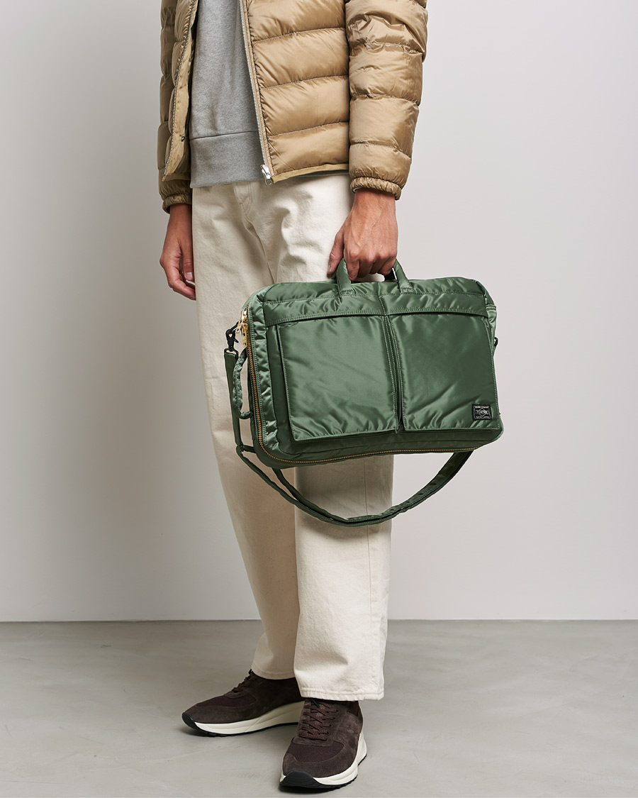 Herre | Tilbehør | Porter-Yoshida & Co. | Tanker 3Way Briefcase Sage Green