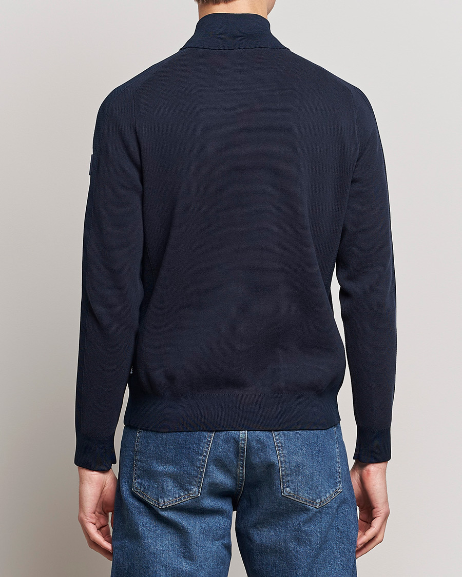Herre | Trøjer | BOSS BLACK | Fisio Knitted Full Zip Dark Blue