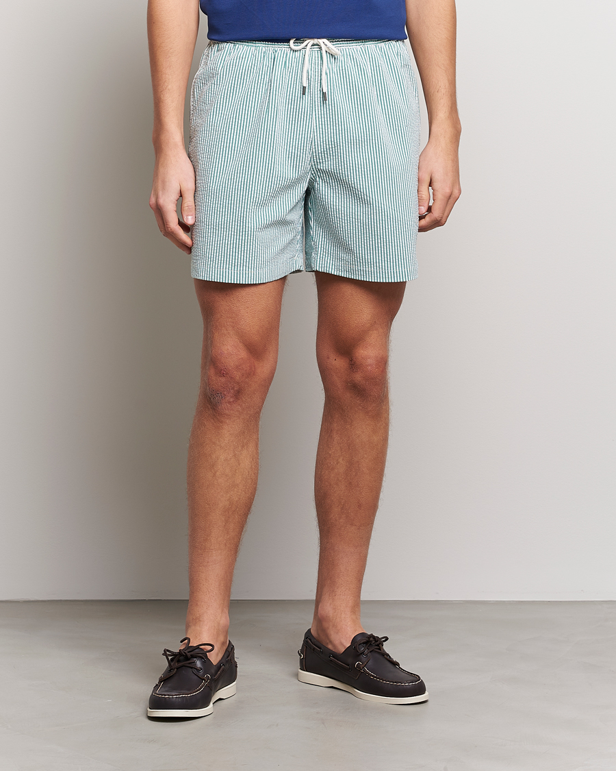 Herre |  | Polo Ralph Lauren | Recycled Traveler Seersucker Swimshorts Green