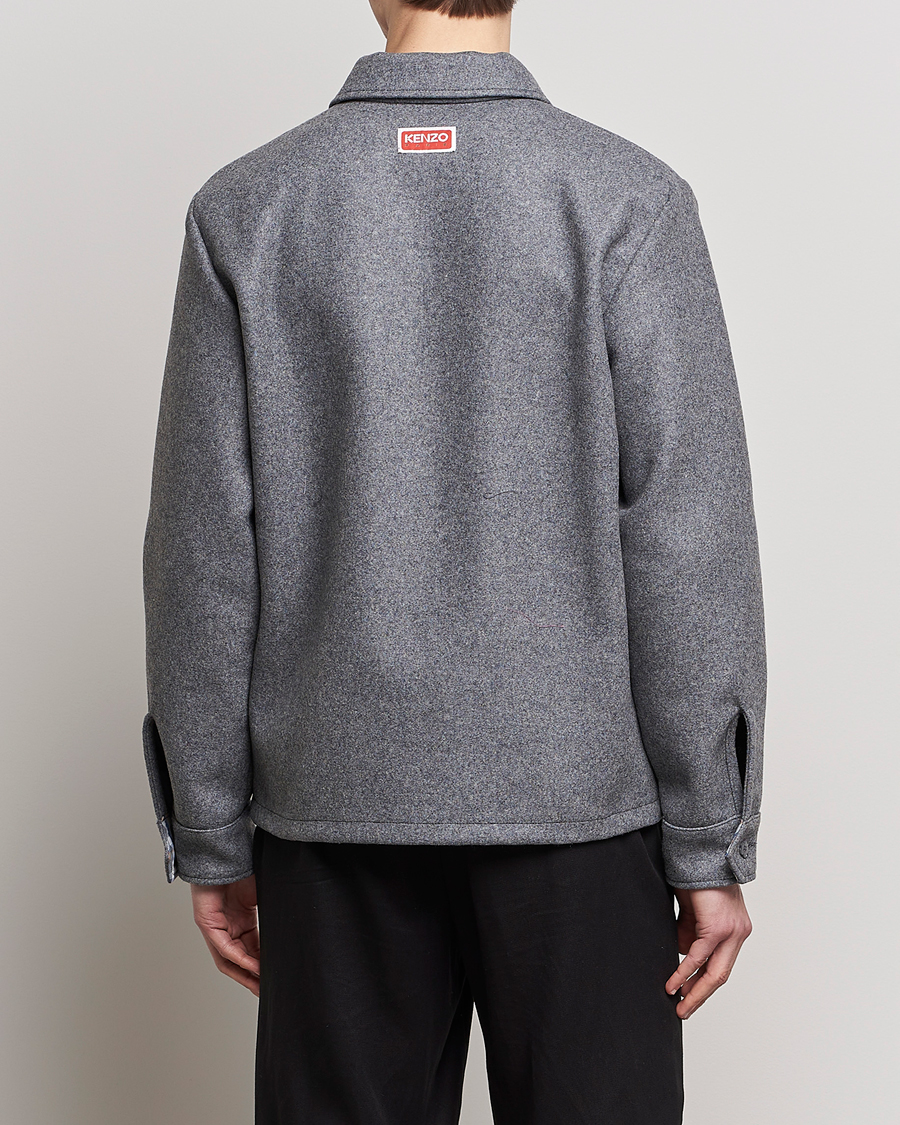 Herre | Skjorter | KENZO | Wool Overshirt Antracite