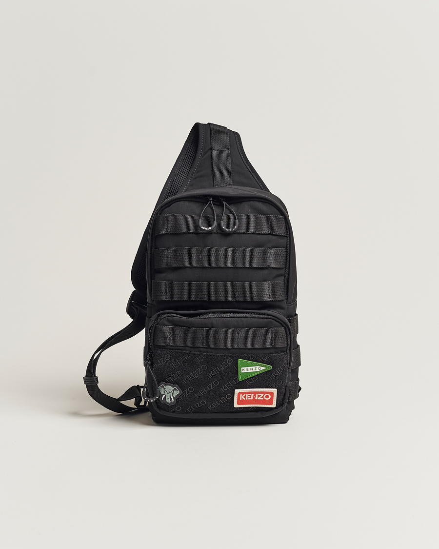 Herre | KENZO One Shoulder Backpack Black | KENZO | One Shoulder Backpack Black