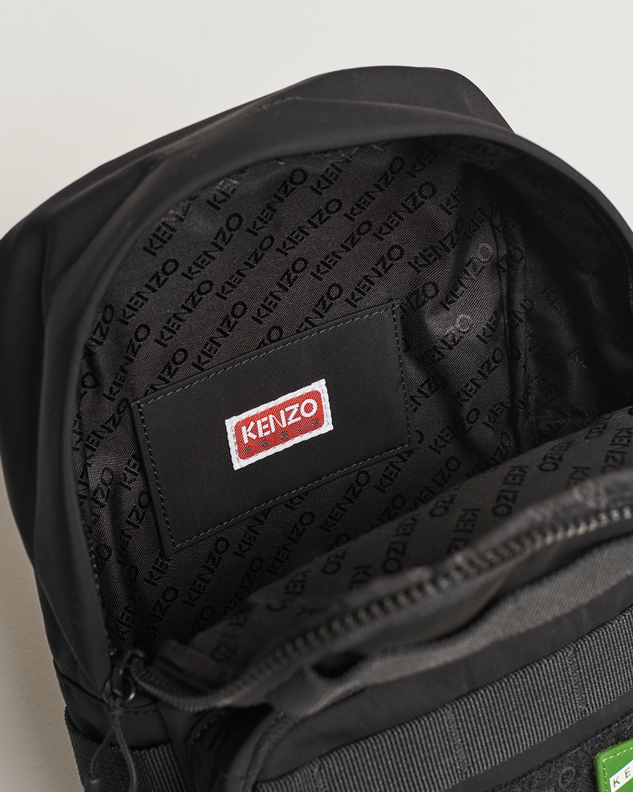 Herre | KENZO One Shoulder Backpack Black | KENZO | One Shoulder Backpack Black