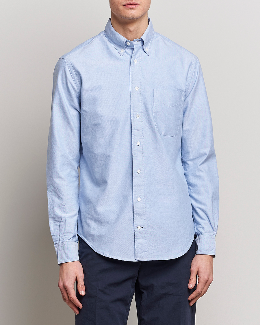 Gitman Vintage Button Down Oxford Shirt Light Blue - CareOfCarl.dk