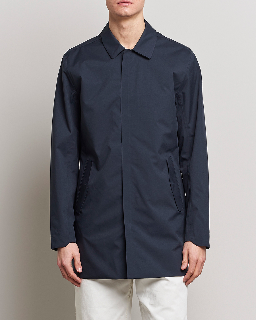 Herre |  | Scandinavian Edition | Key Waterproof Coat Midnight Blue