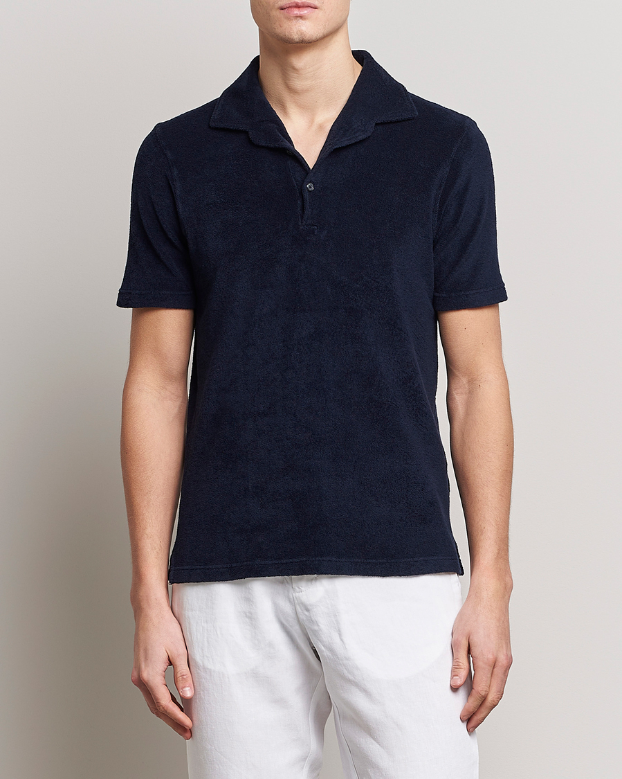 Herre | Polotrøjer | Gran Sasso | Cotton Terry Polo Navy