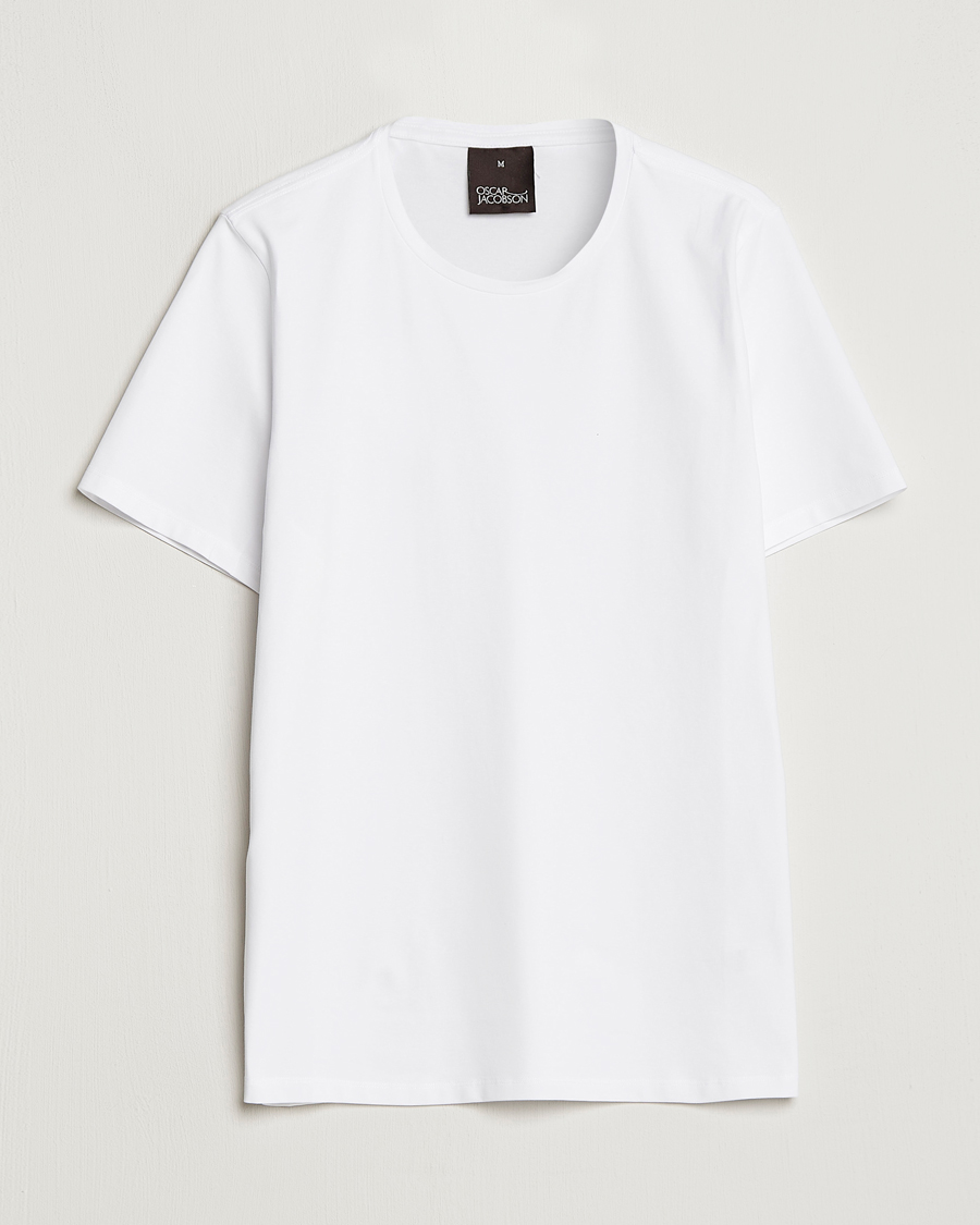 Herre | T-Shirts | Oscar Jacobson | Kyran Cotton T-shirt S-S White