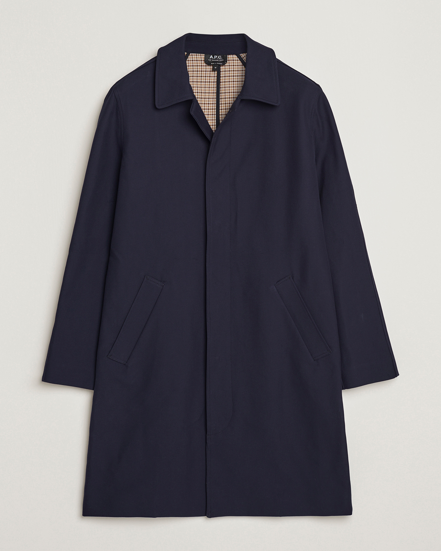 Herre | Jakker | A.P.C. | Wool Mac Coat Navy