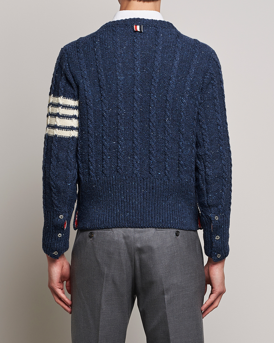 Herre | Trøjer | Thom Browne | Donegal Cable Sweater Blue