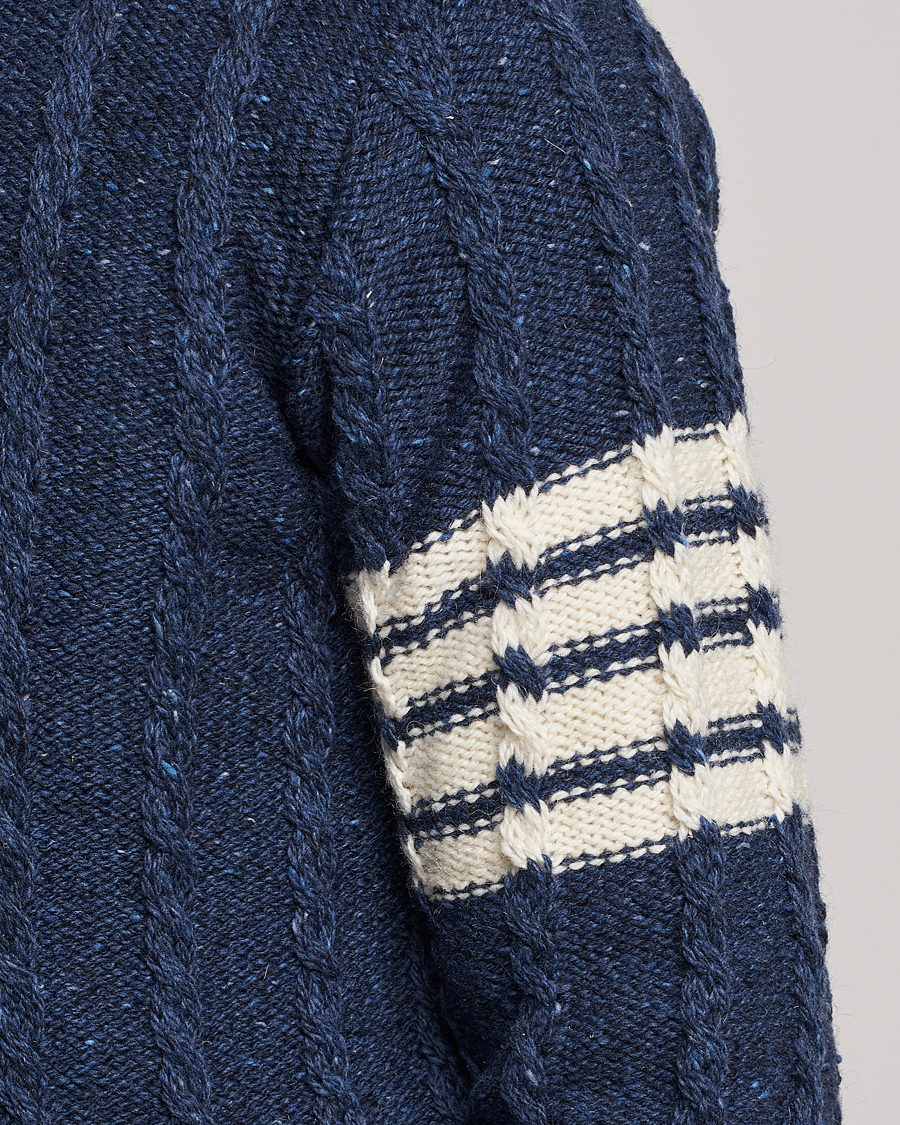 Herre | Trøjer | Thom Browne | Donegal Cable Sweater Blue
