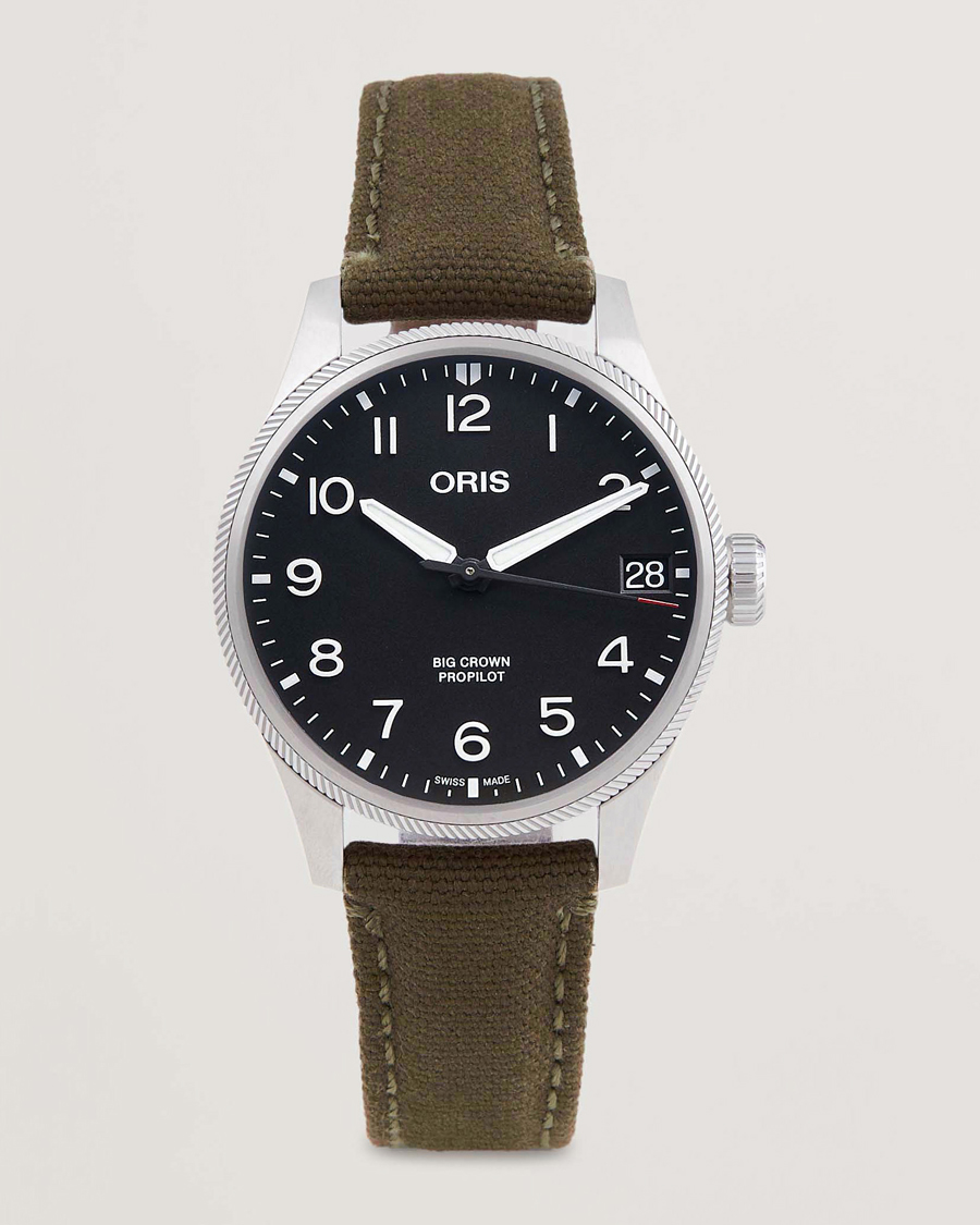 Oris Big Crown Propilot Date 41mm Leather Bracelet Black