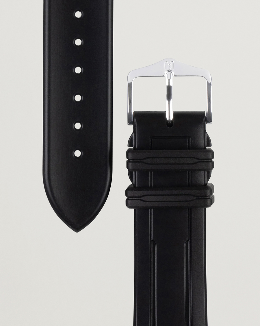 Herre |  | HIRSCH | Hevea Rubber Watch Strap Black