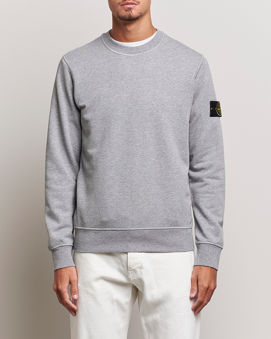 Stone Island Garment Dyed Fleece Sweatshirt Melange Grey