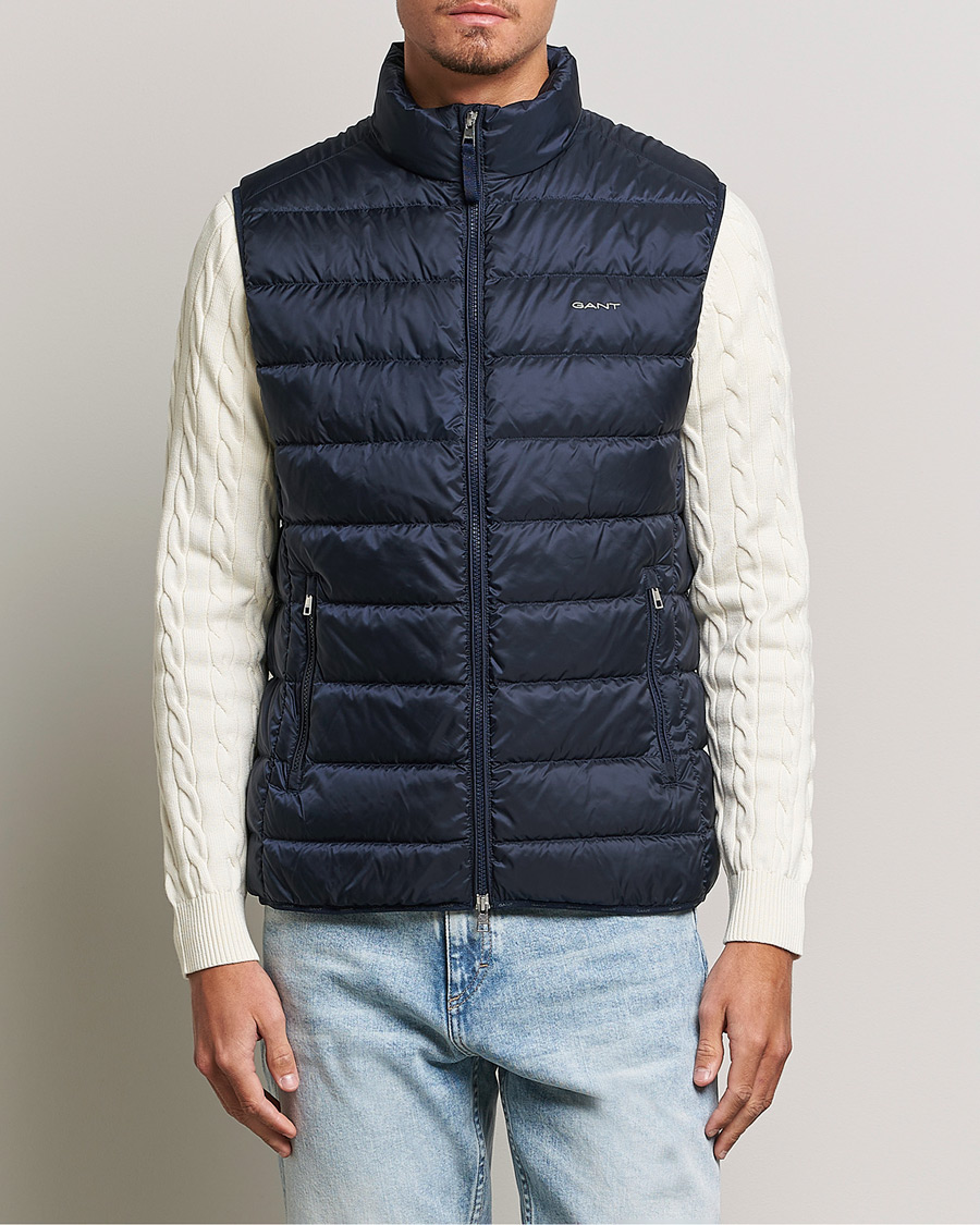 GANT The Light Down Gilet Evening Blue CareOfCarl