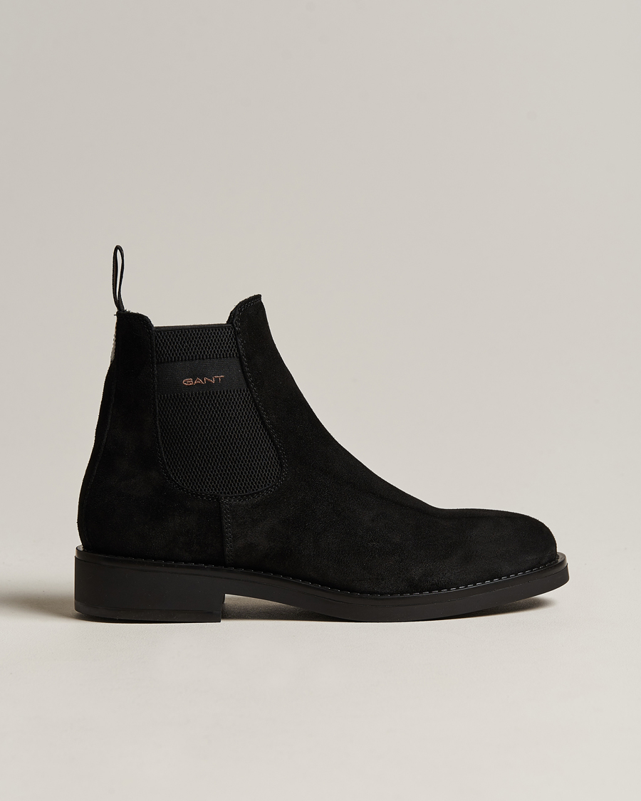 glide visuel mini GANT Prepdale Suede Chelsea Boot Black - CareOfCarl.dk