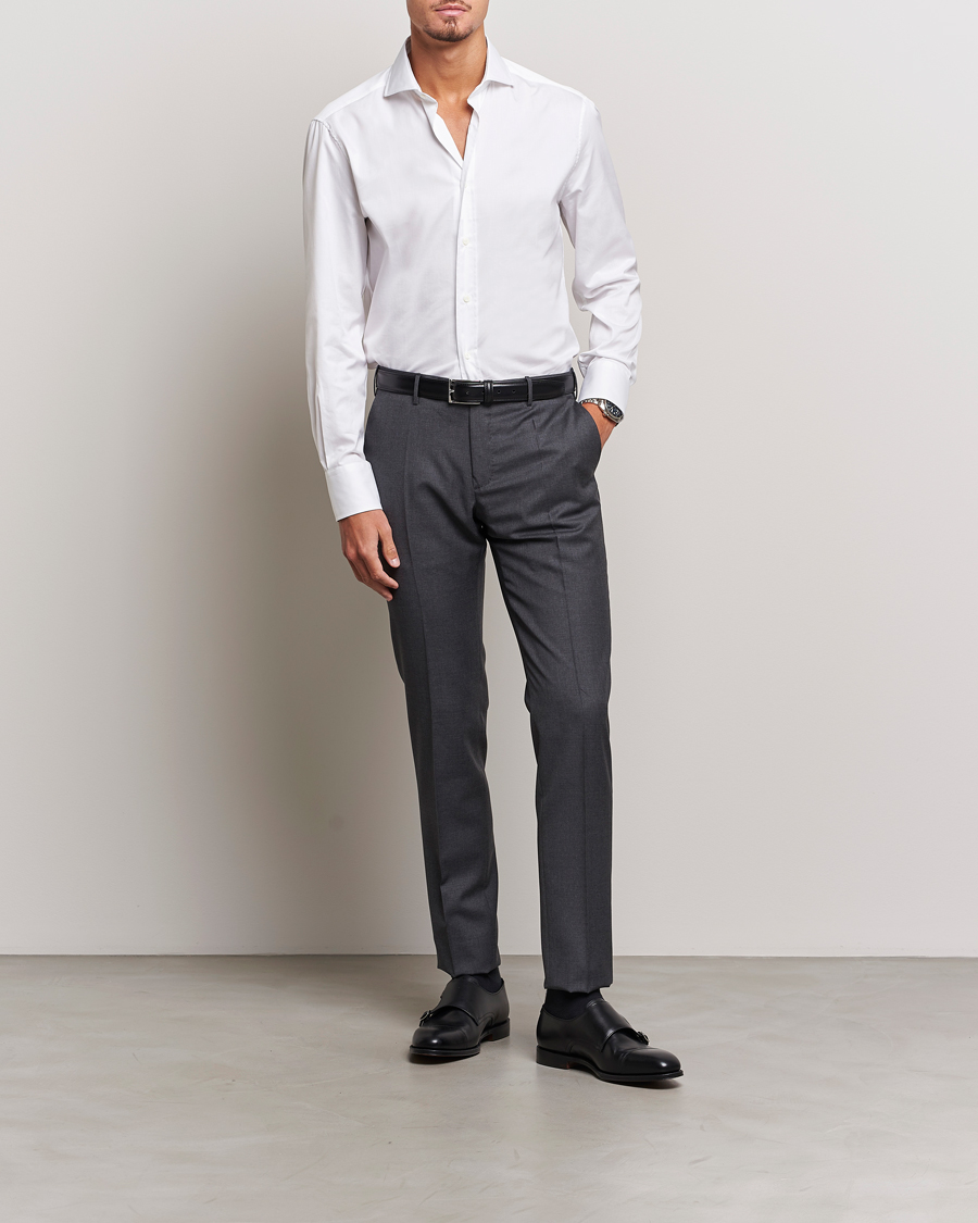 Herre | Skjorter | Brunello Cucinelli | Slim Fit Poplin Shirt White